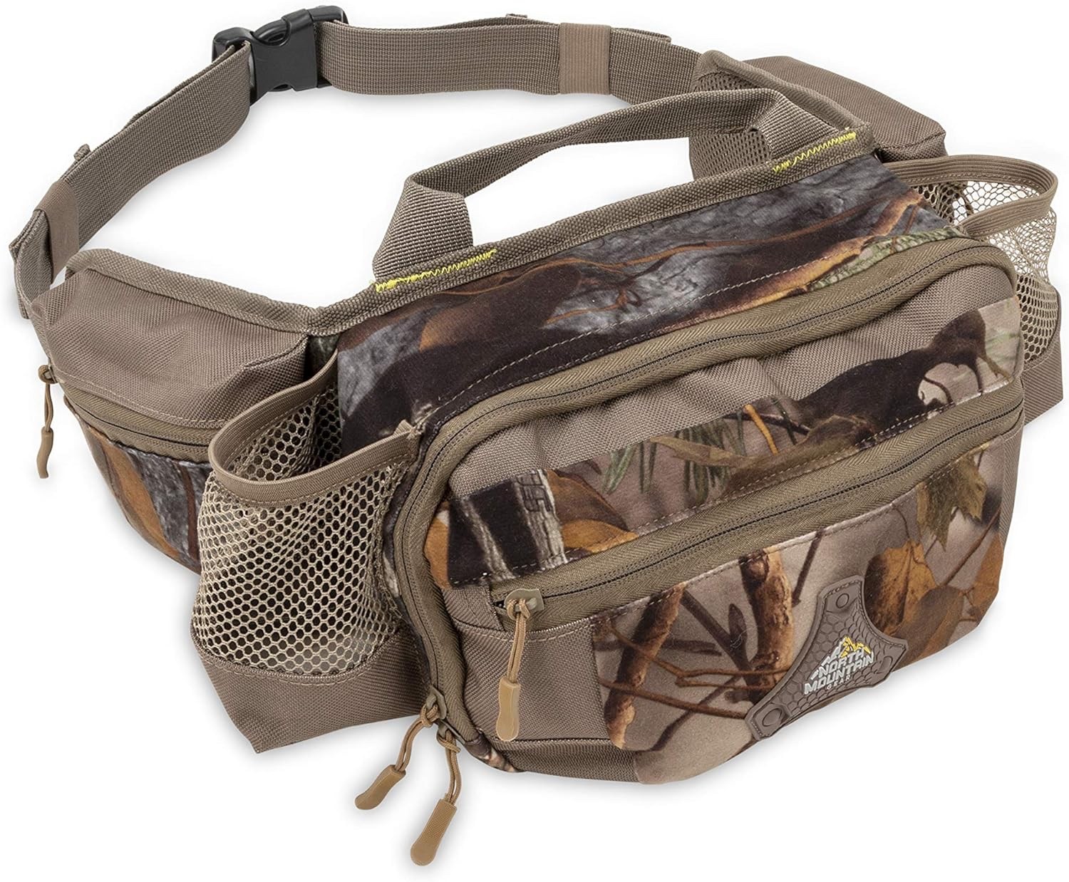 North Mountain Gear Woodland Brown Camouflage Fanny Pack Lightweight Waterproof