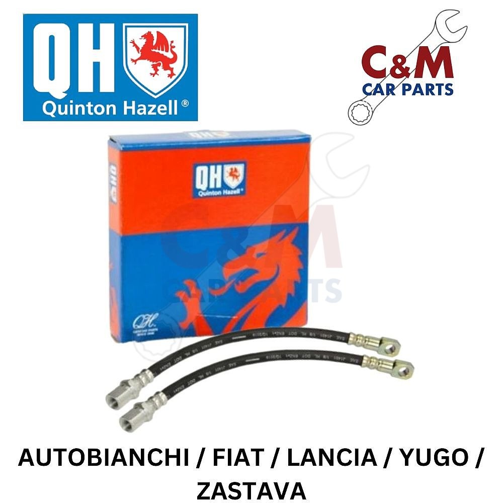 Front Brake Hose Pair Fits Fiat 128 1969-1984