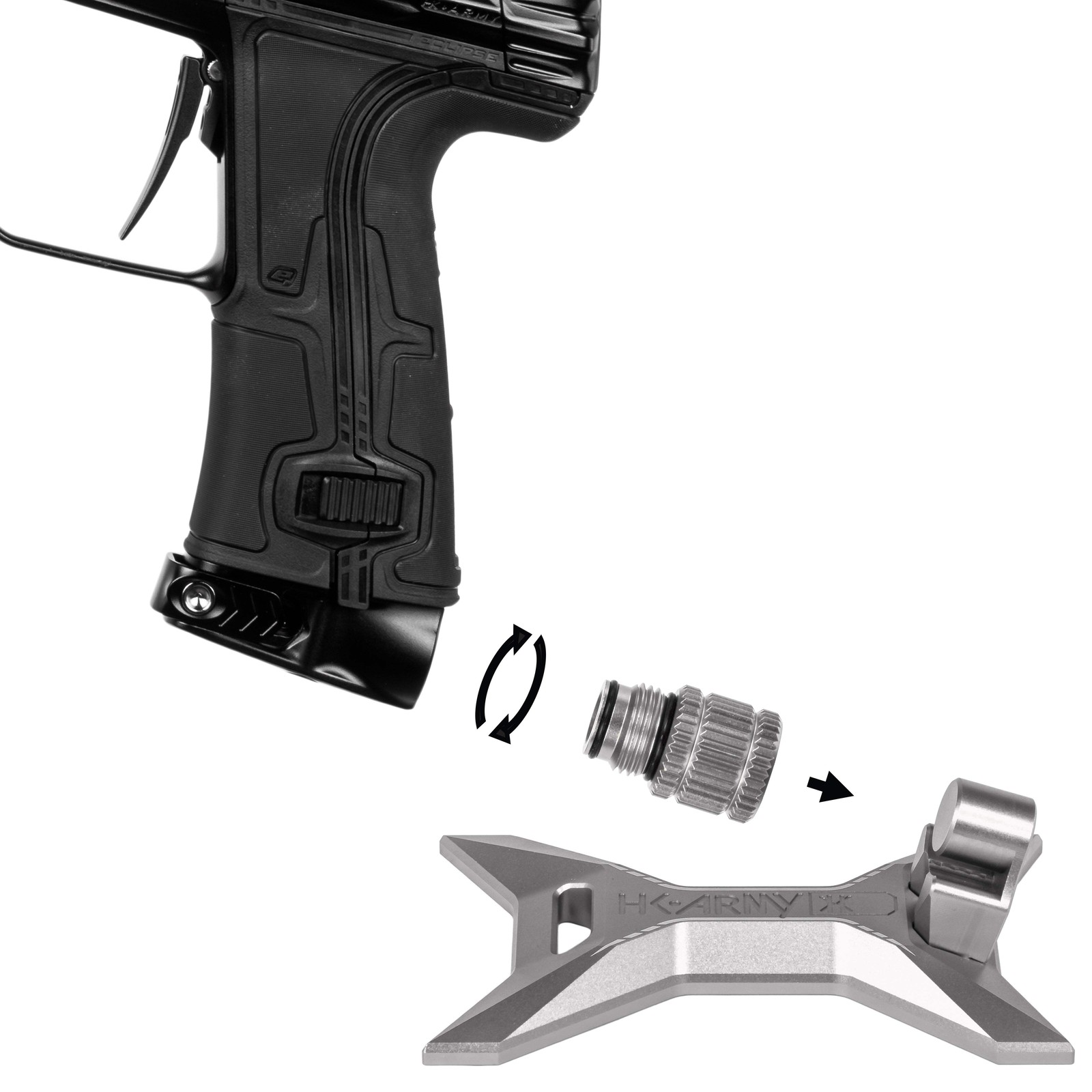 HK Army Gravity Lock Marker Stand - Silver