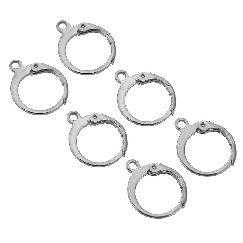 50pcs Stainless Steel Gold Round Hoop Earring French Hooks