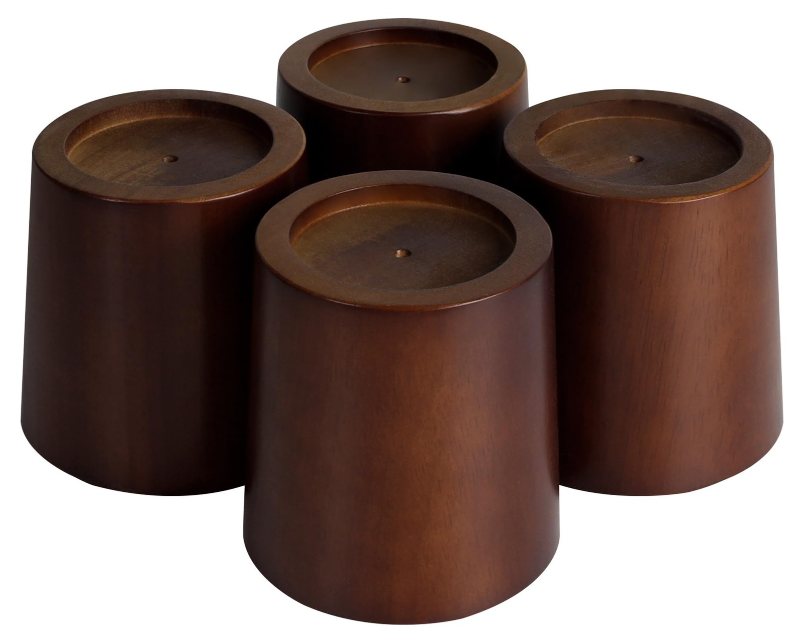 Wood Bed Furniture Risers Blocks 4 inch Set of 4 Bed Risers, Heavy Duty Soli