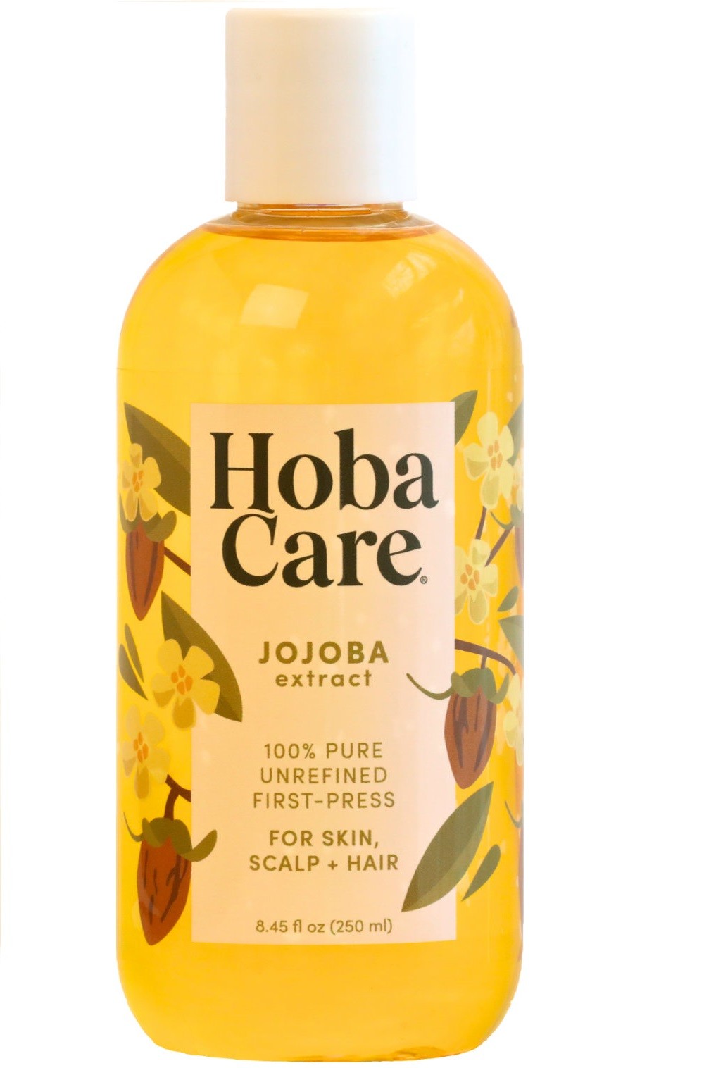 HobaCare Jojoba Extract, 8.45 oz. (250 mL) – Pure Jojoba for Face, Body, & Hair