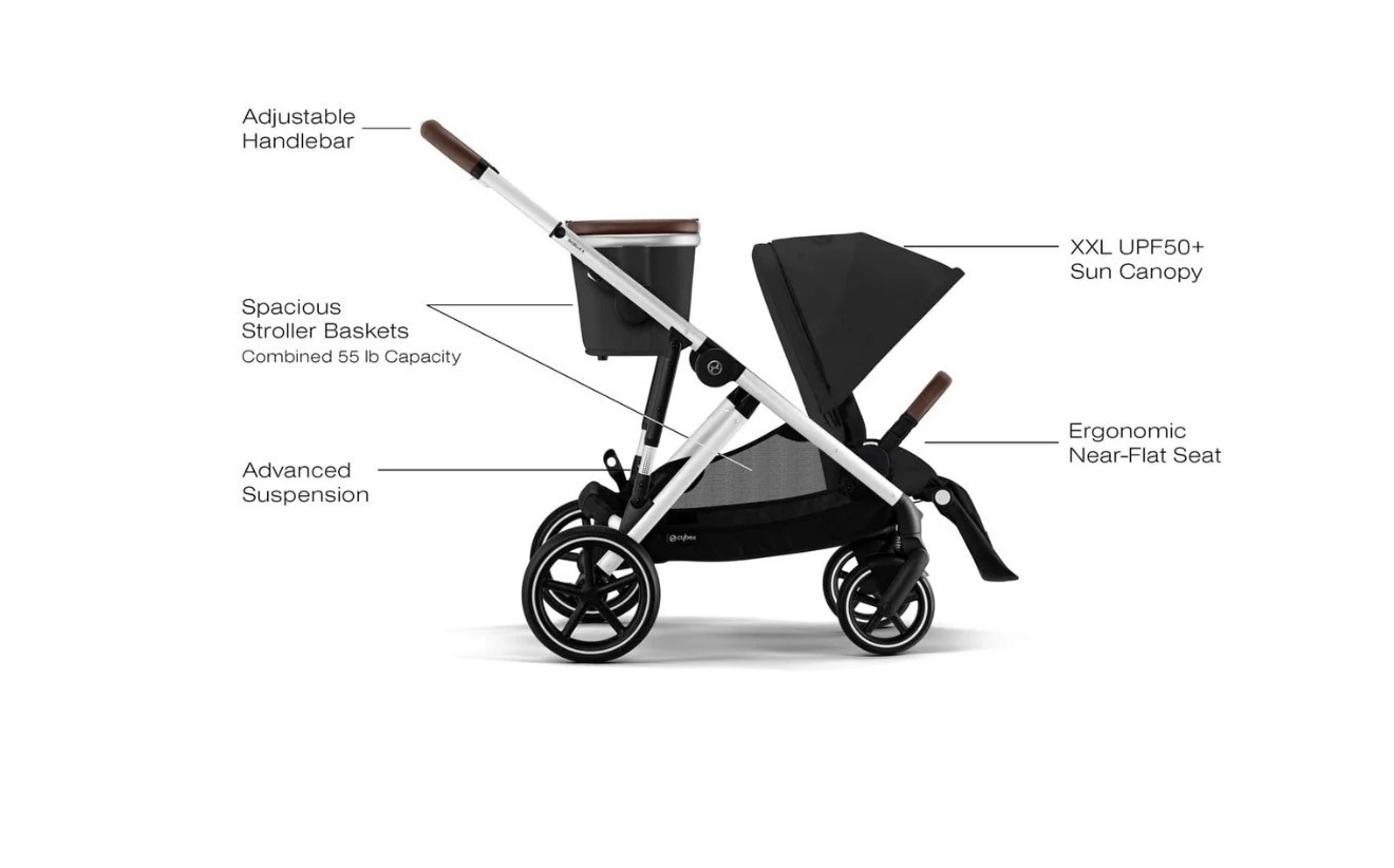 Cybex Gold Gazelle S (Deep Black on Taupe Frame)