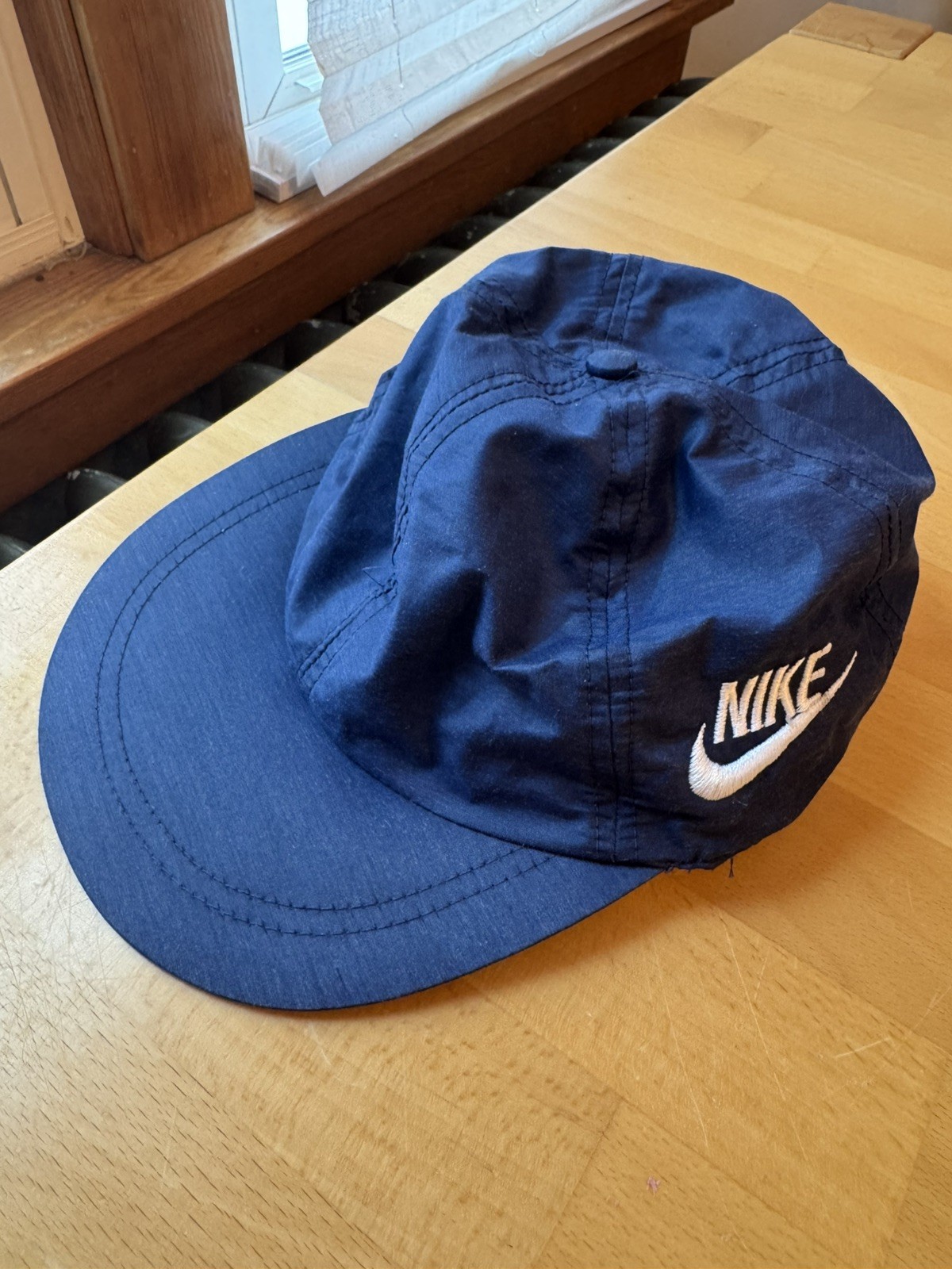 VTG 70s 80s Navy Blue Nike Flaps Cycling Running Cap NOS OSFA
