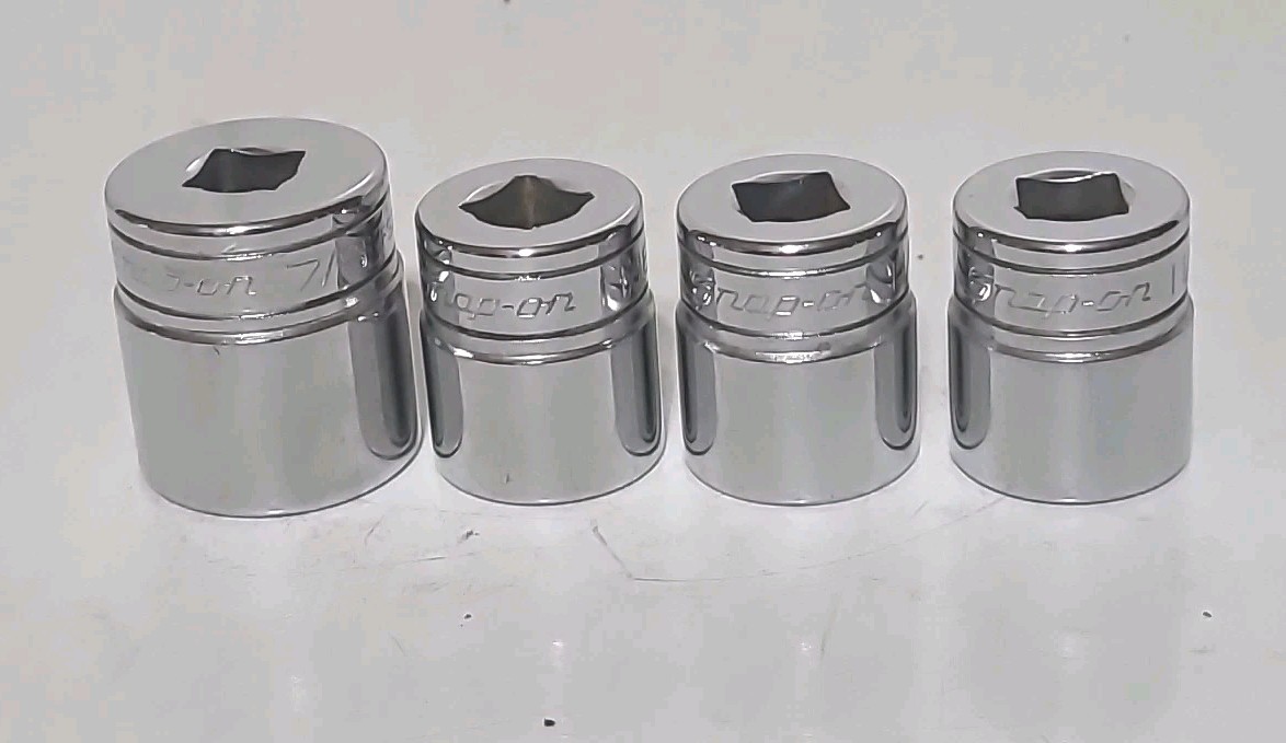 Lot of Snap on FS Series 6 Point Sockets FS221 (X3) FS281 One USA Made Tools.