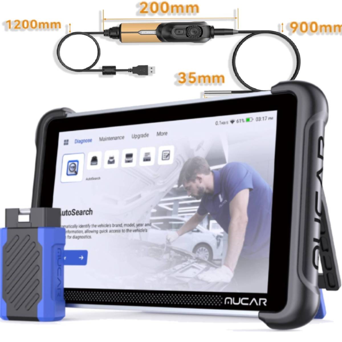 MUCAR 892BT+Thinkcar TES102 Endoscope Car Bidirectional Diagnostic Tool 2026