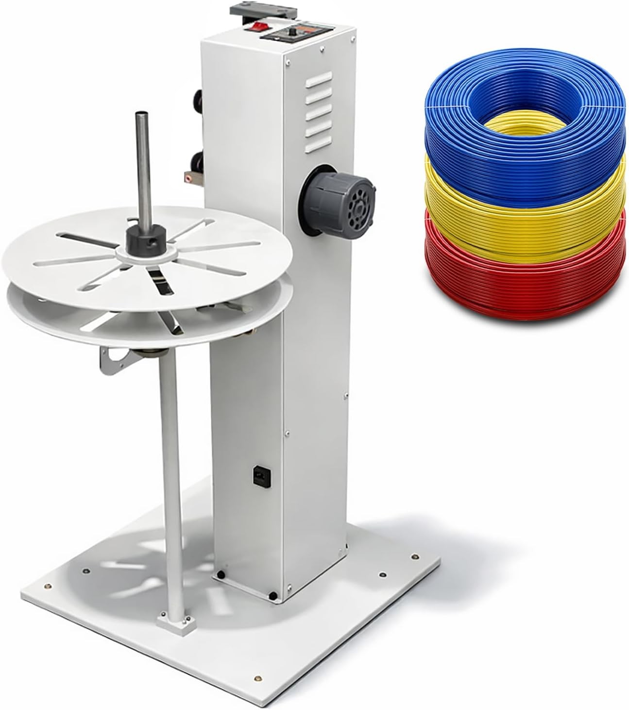 110V Automatic Wire Pay-Off Machine, 33lbs Capacity Adjustable Speed Single Line