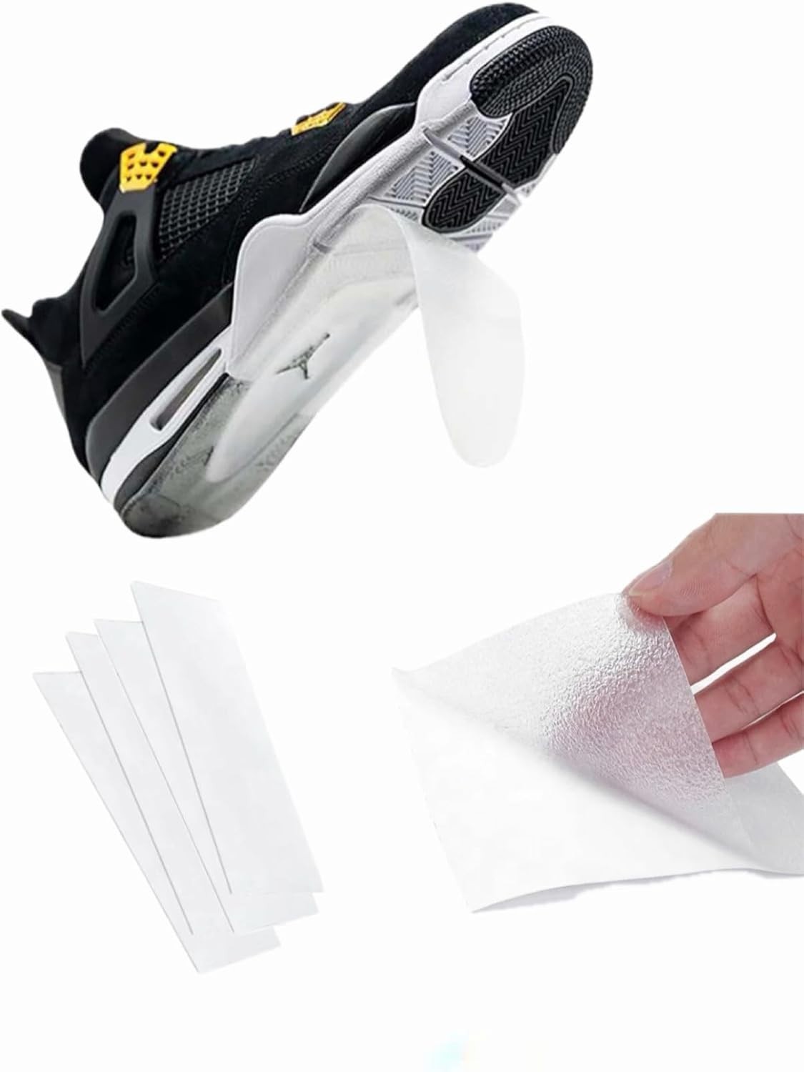 Sole Protector 2 Pairs Premium Quality Shoe Crease Protector, Clear Self-Adhe...