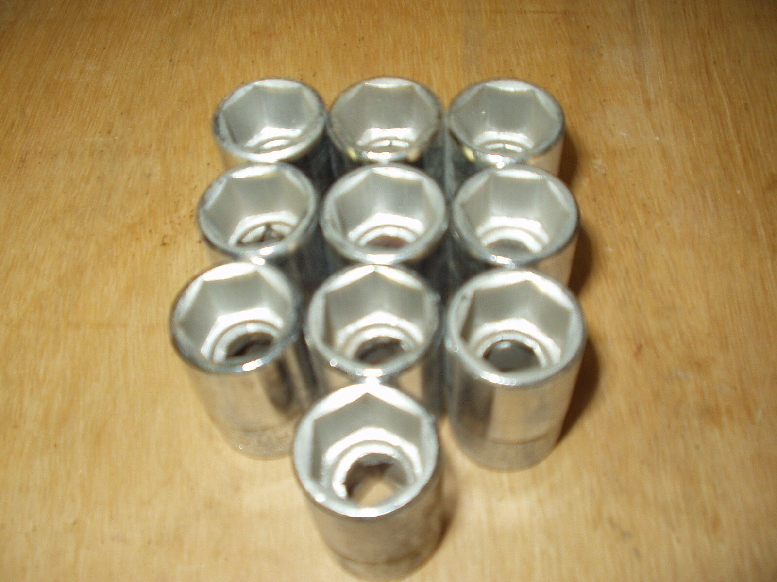 Lot of 10  BRITOOL 1/2" Drive 6 Point Standard Sockets 17mm, Made in England