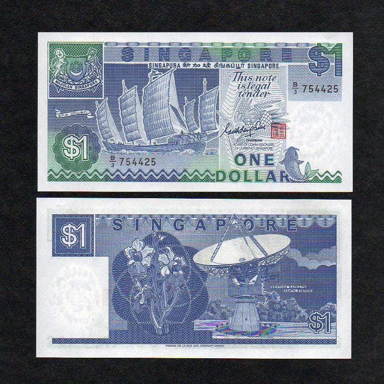 Singapore 1 dollar (1987) UNC P-18a