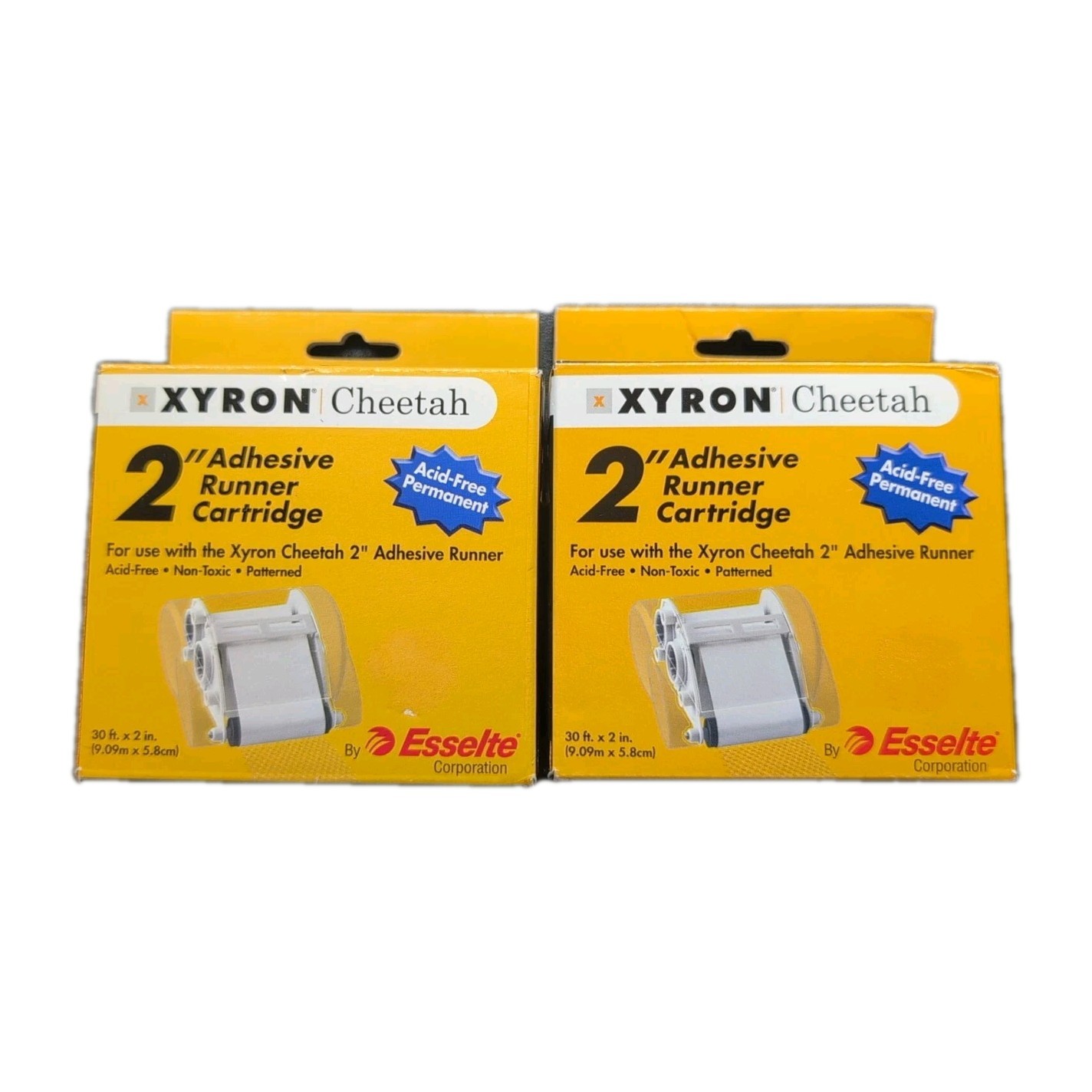 Lot Of 2 Xyron Cheetah Replacement Adhesive Runner Cartridge Acid Free 2" NEW