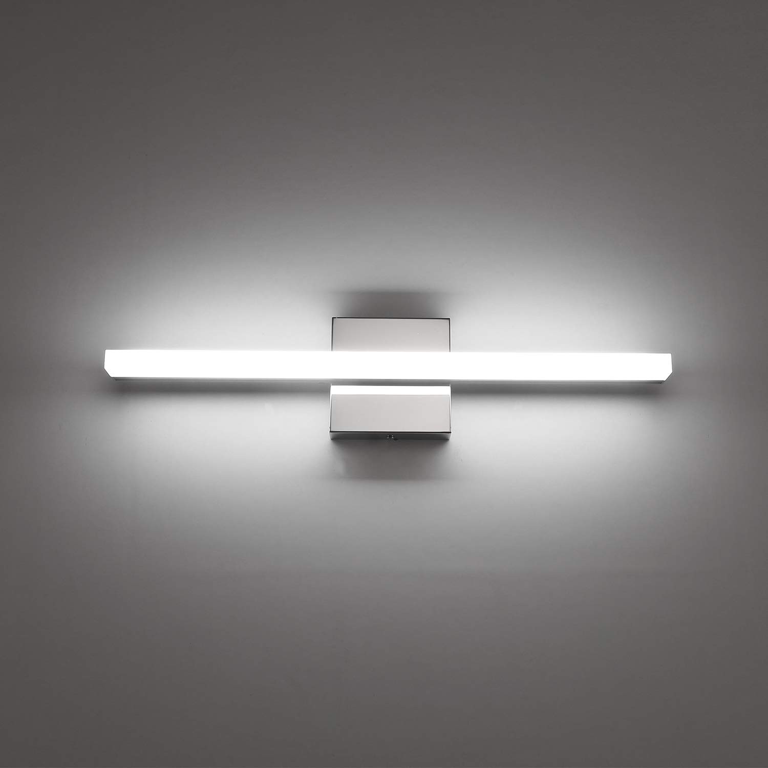 Modern Bathroom Light Fixtures Over Mirror, 16 Inch IP44 9W Chrome Vanity Lig...