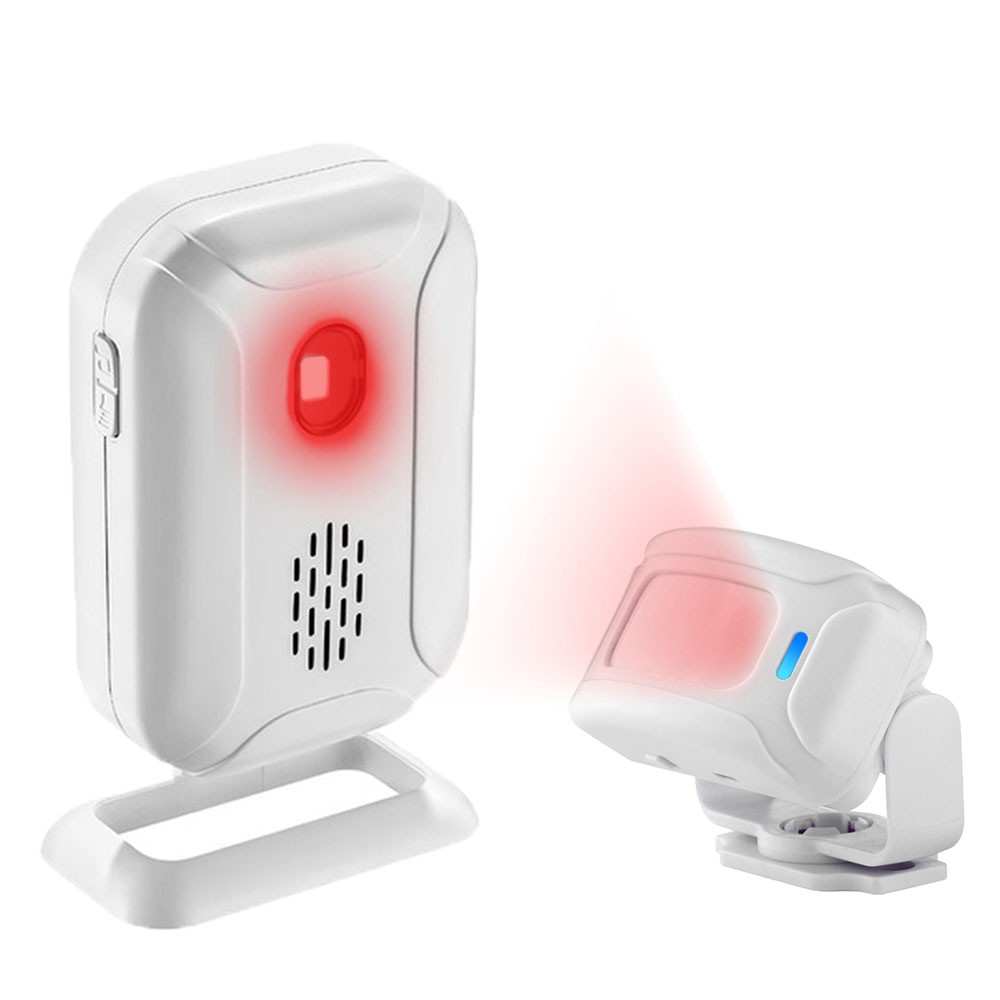 Wireless Infrared Sensor Welcome Doorbell Alarm System-Home & Office US Standard