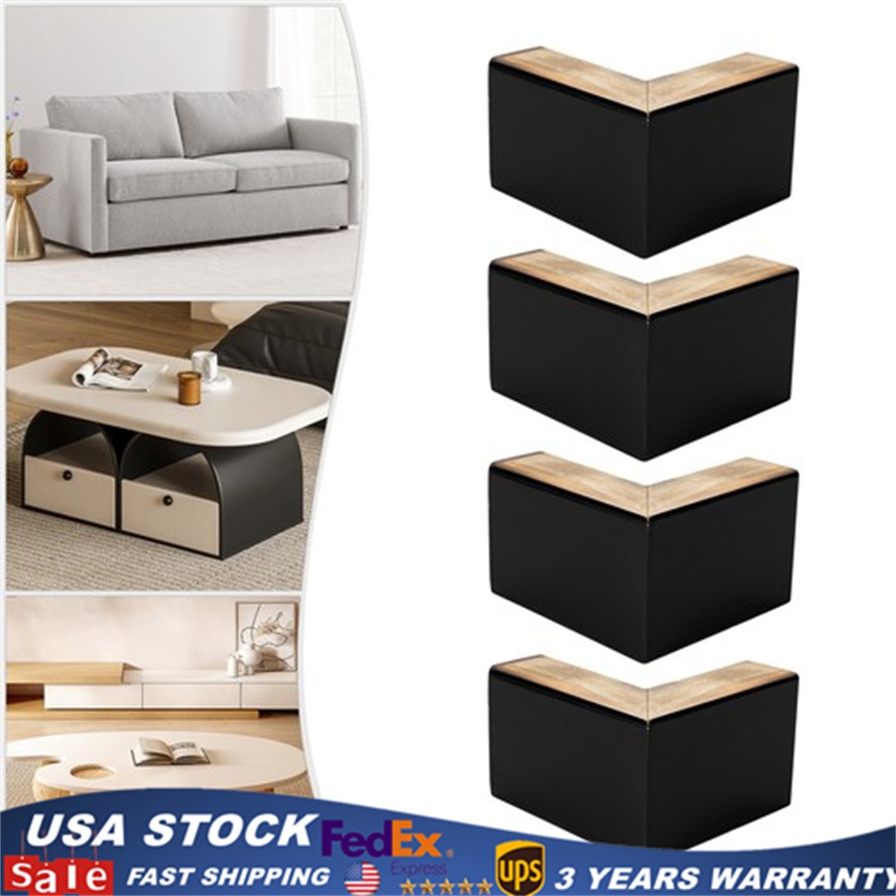 5.9*5.9" Furniture Feet Sofa Feet Couch Feet Bed Risers L Shaped Legs Set of 4
