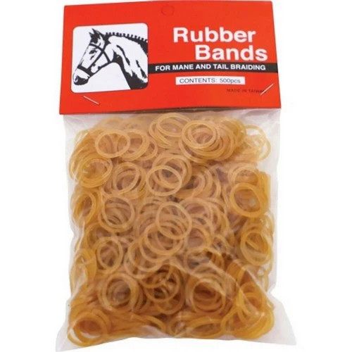 Rubber Horse Braid Bands 5 IN-500 Pack,Chestnut By Partrade
