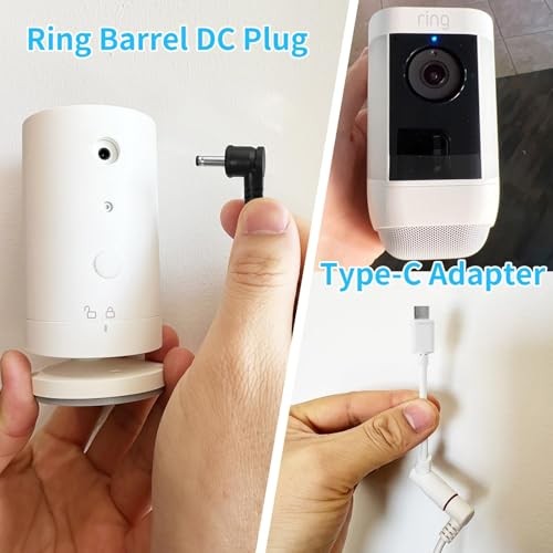 Solar Panel Charger for Ring Camera, Compatible with Ri ng Stick Up Cam