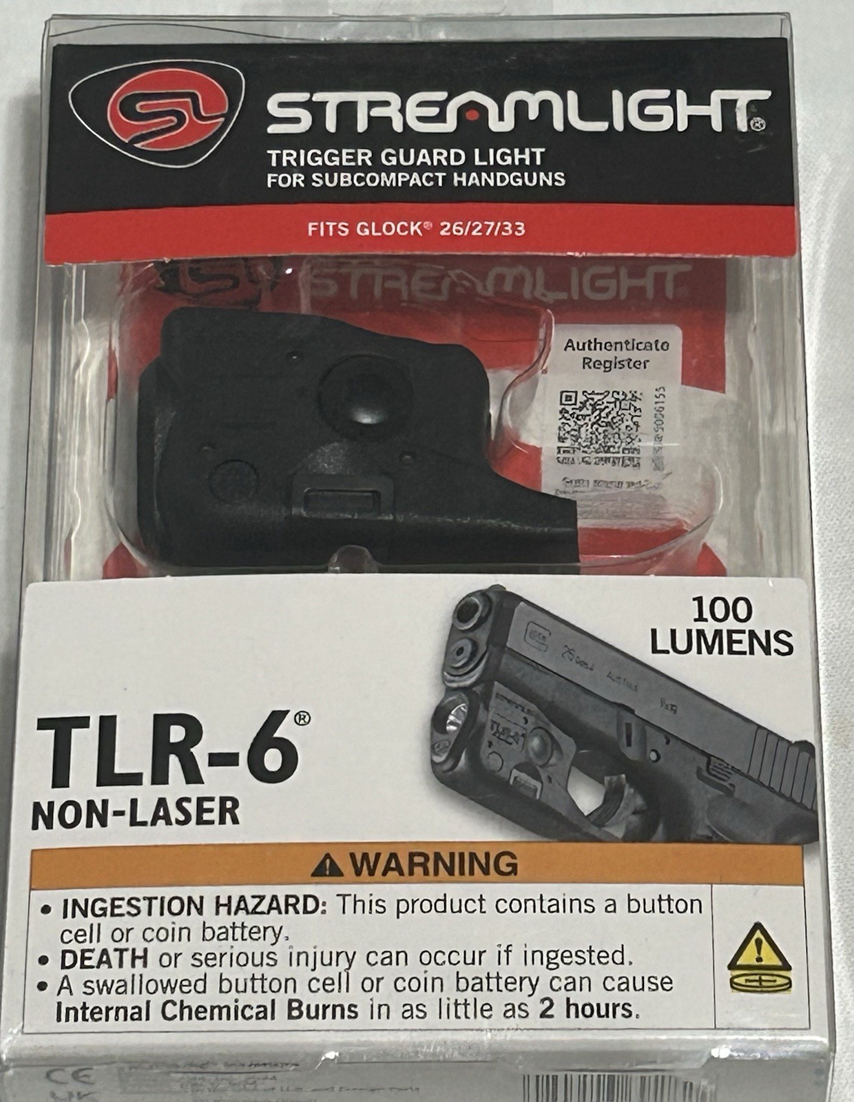 STREAMLIGHT TLR-6 FOR Glock 26/27/33 WITHOUT LASER