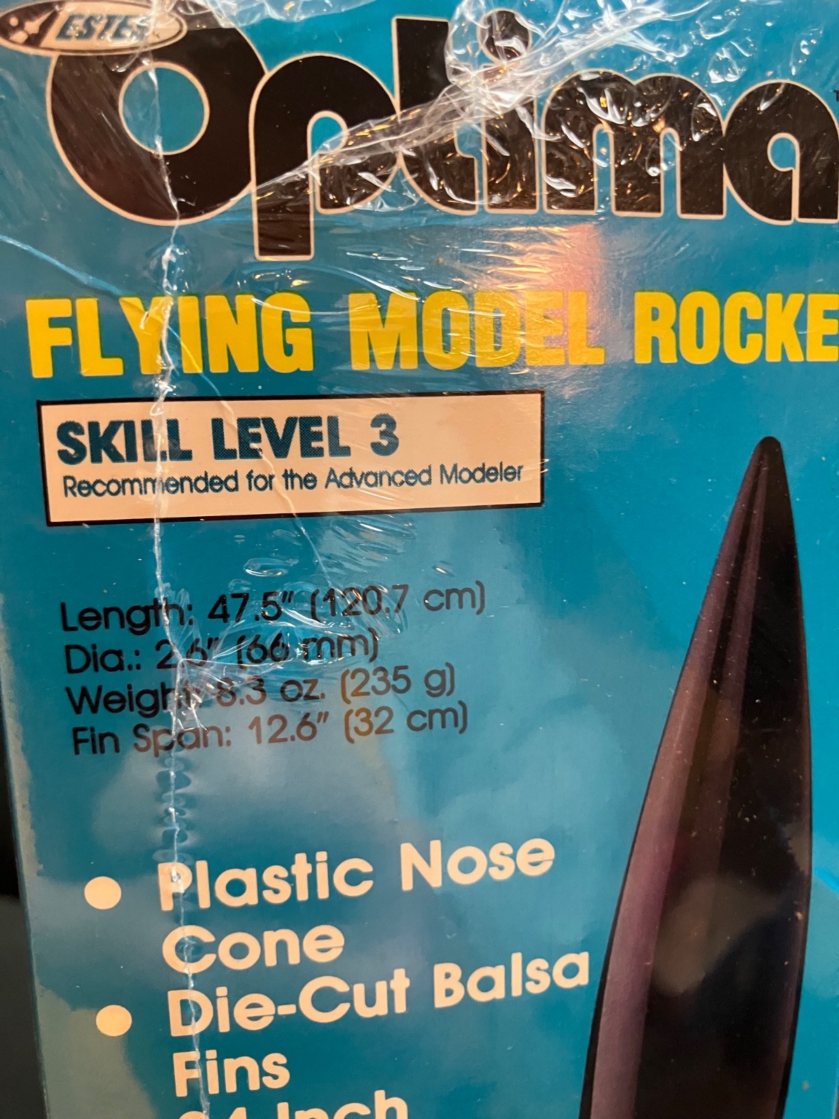 Estes 1st Issue Optima #2035 Flying Model Rocket Kit In Shrink Wrap - Pristine