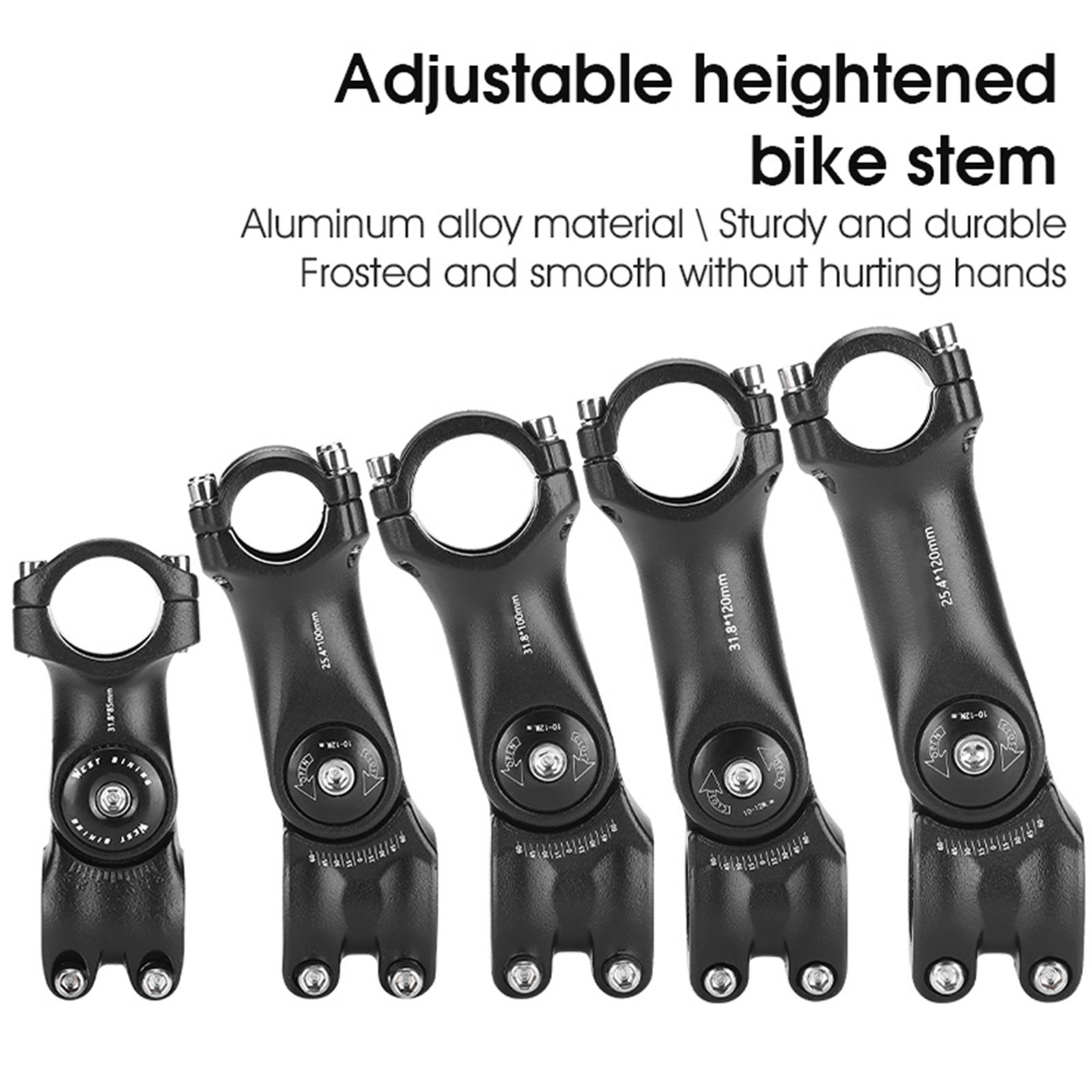 Adjustable Handlebar Stem Variable 60 Degree Angle Alloy L6K3