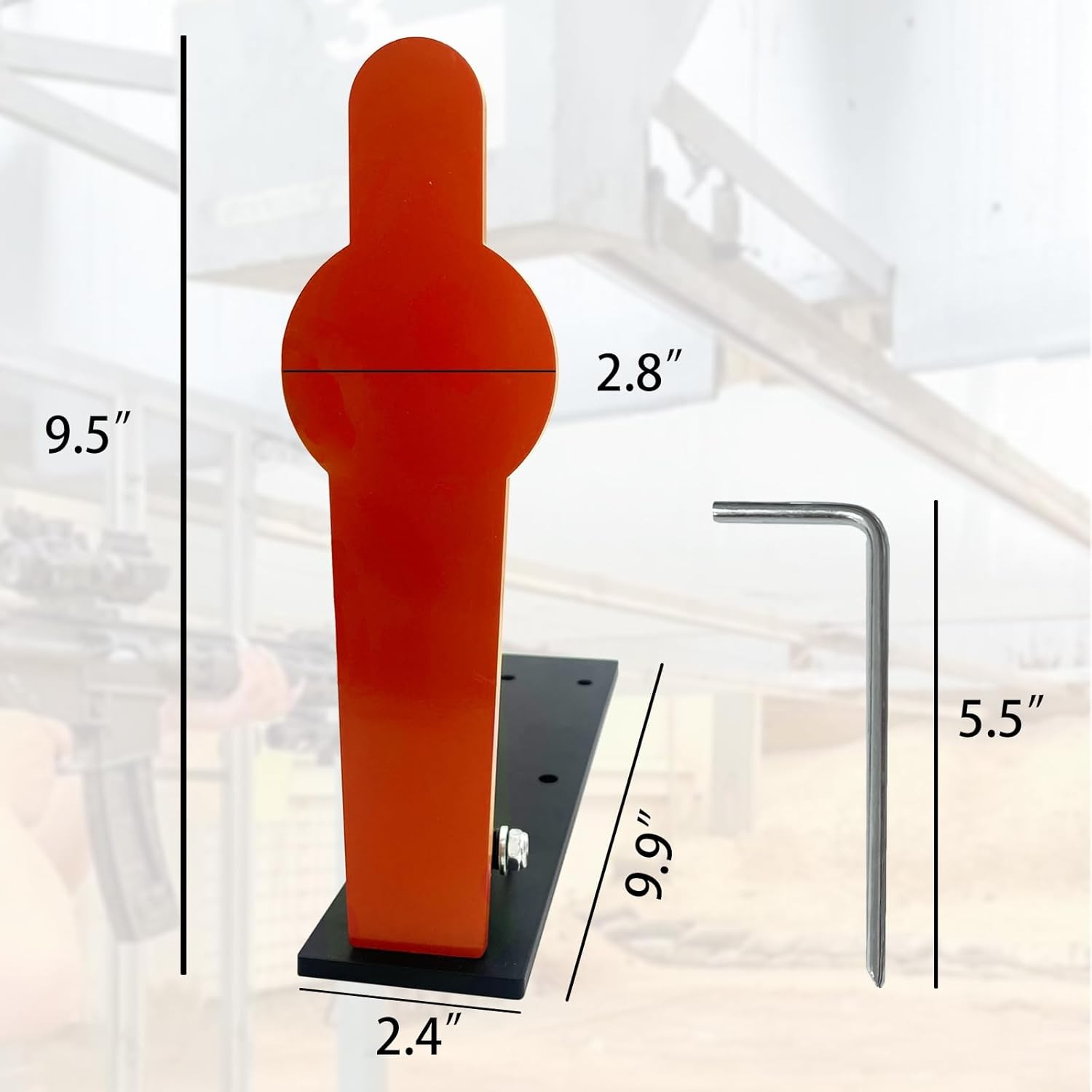 9" AR500 Steel Auto Reset Popper Shooting Target for Precision Practice