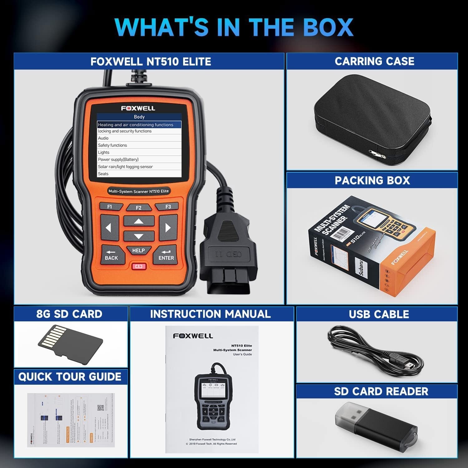 For BMW Foxwell NT510 Elite OBD2 Scanner Bidirectional ABS TPMS Diagnostic Tool