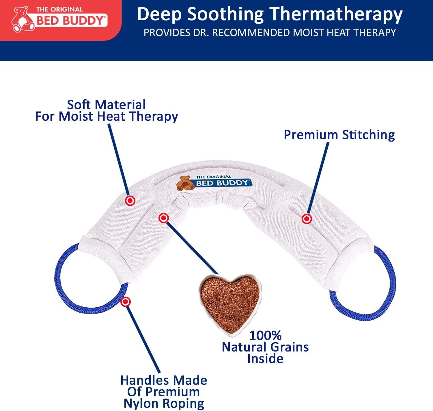 Bed Buddy Neck Wrap Hot / Cold Pack Pain Relief Therapy Moist Heat Microwavable