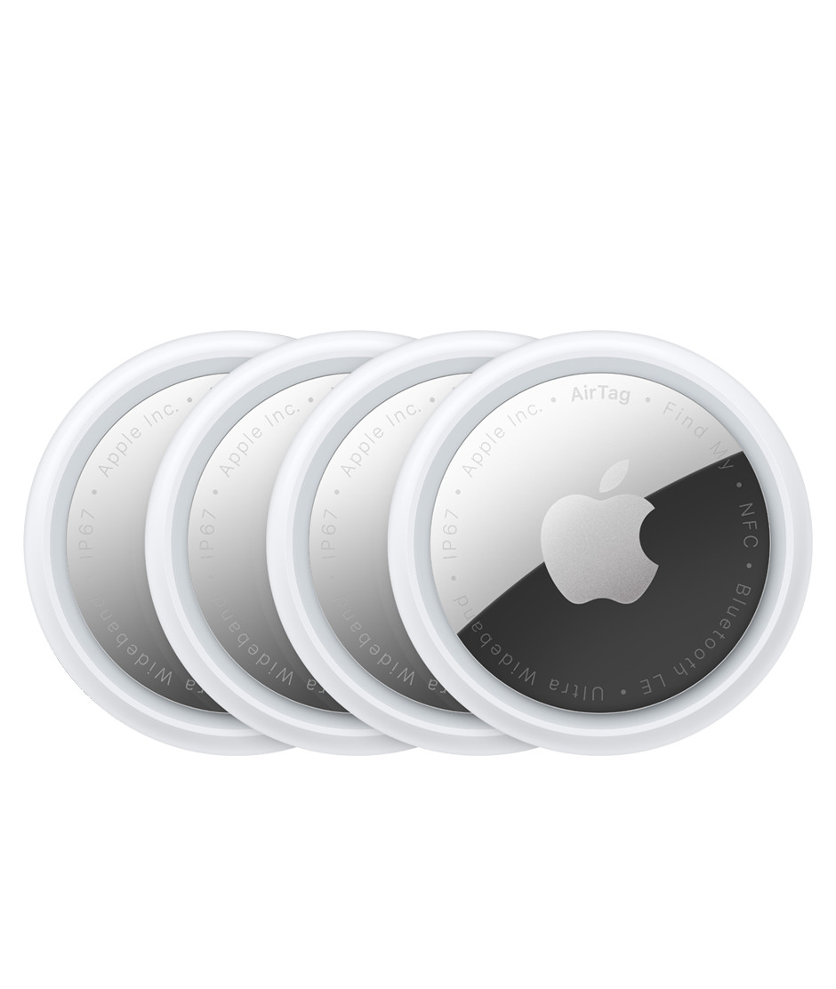 Apple AirTag Bluetooth GPS Tracker Silver New For iPhone & iPad - 4 pack