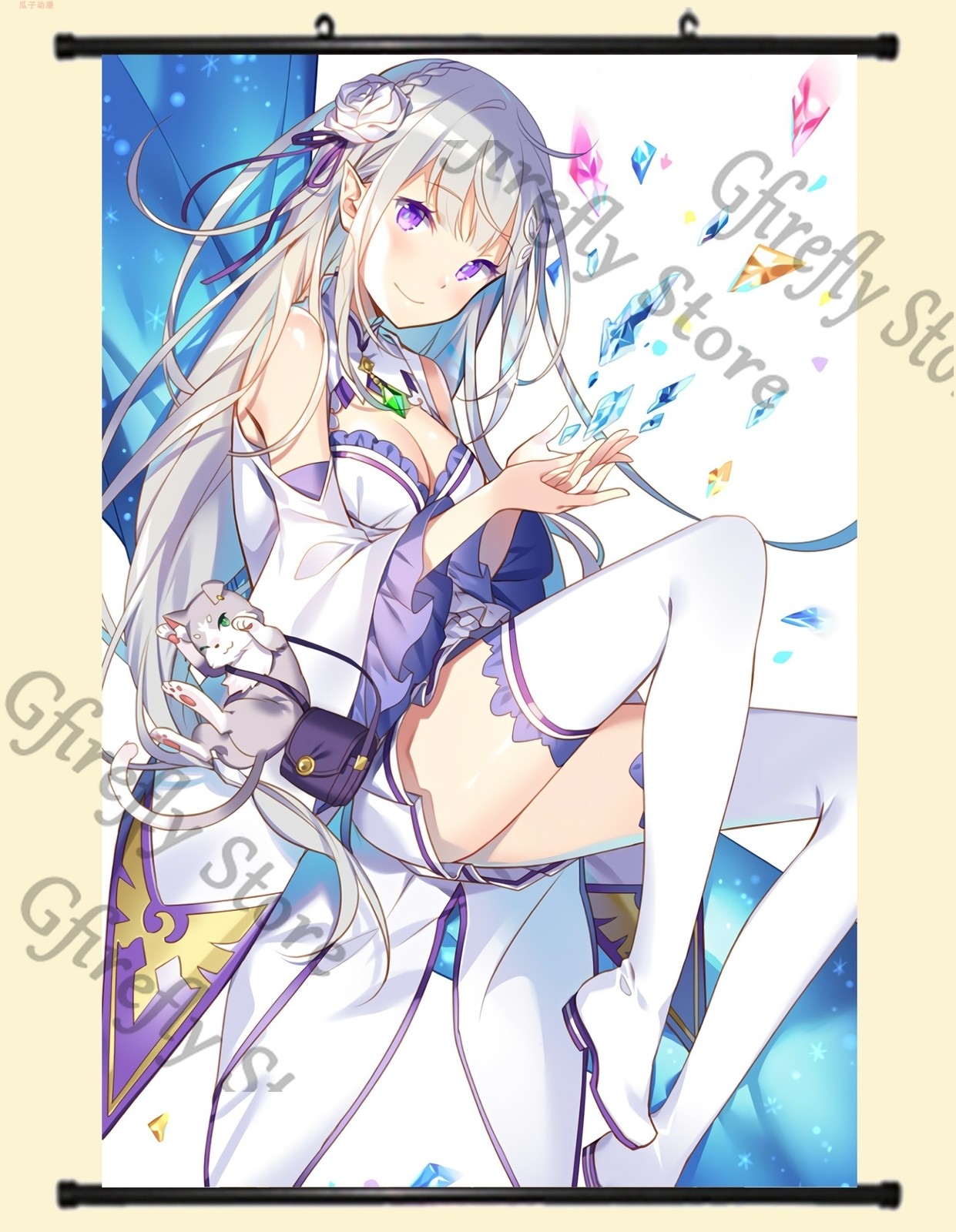 Poster Re：Life in a different world from zero Wall Scroll Waterproof Otaku #6