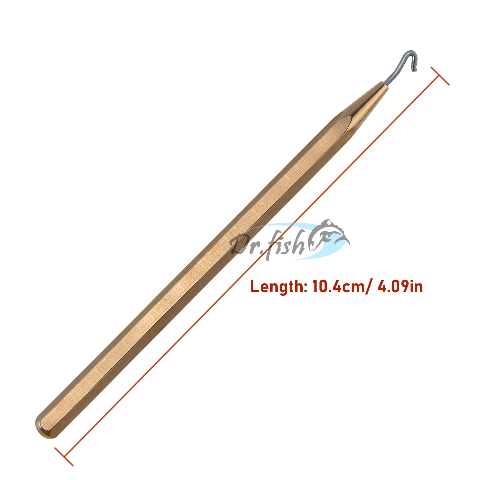 1PC 4.09in Dubbing Fly Tying Bobbin Fly Tying Tool with Brass Handle