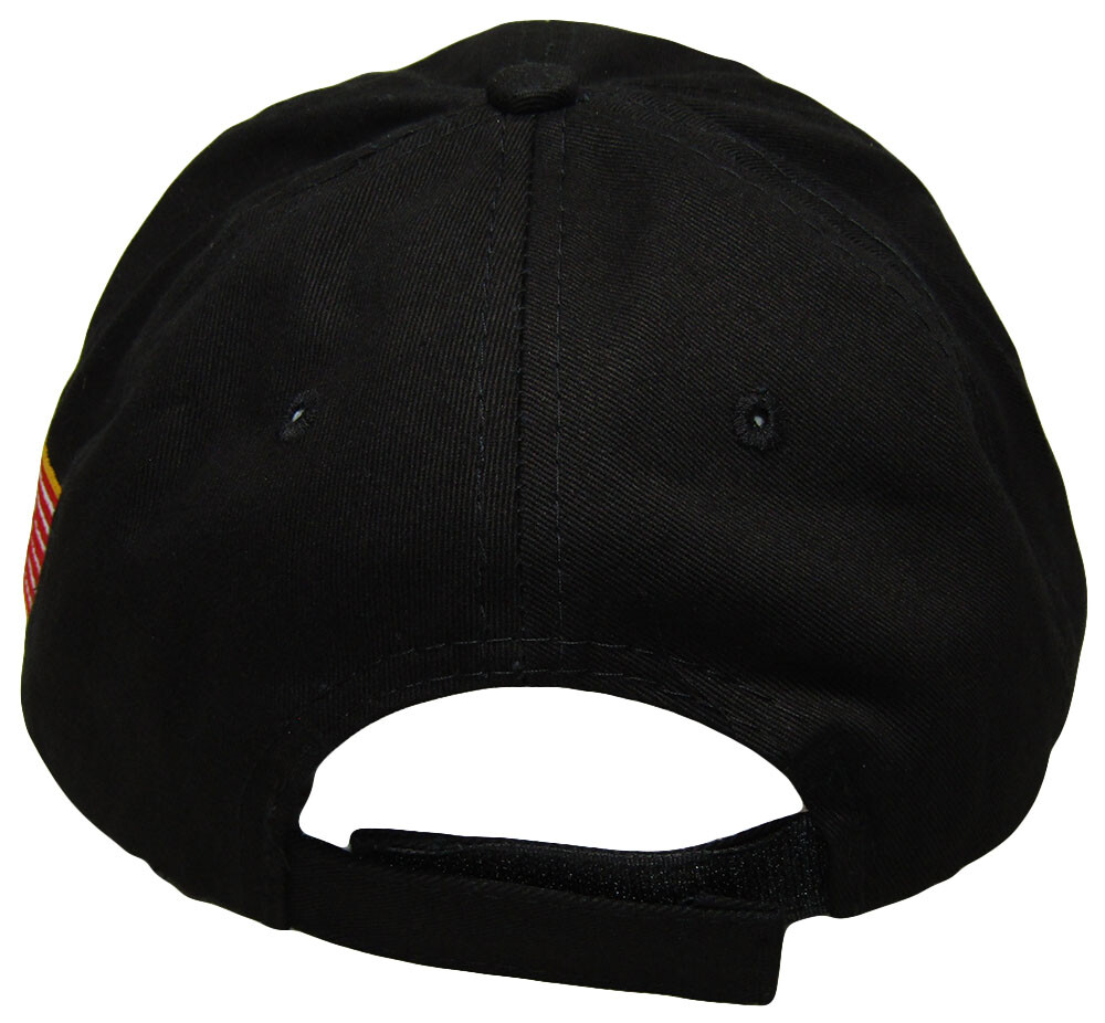 Fire Rescue Black Patch USA Flag On Side Embroidered Baseball Hat Cap (RUF)