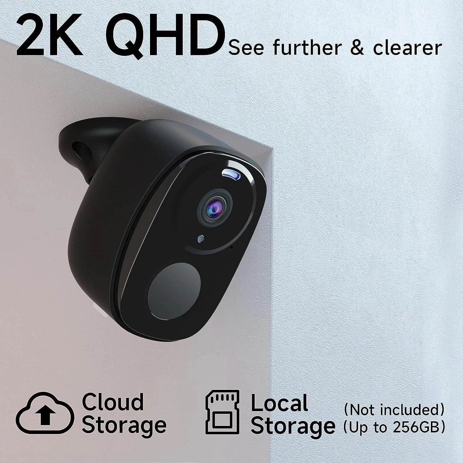2Pack Security Cameras Outdoor Wireless, Battery Powered Wire-Free Spotlight