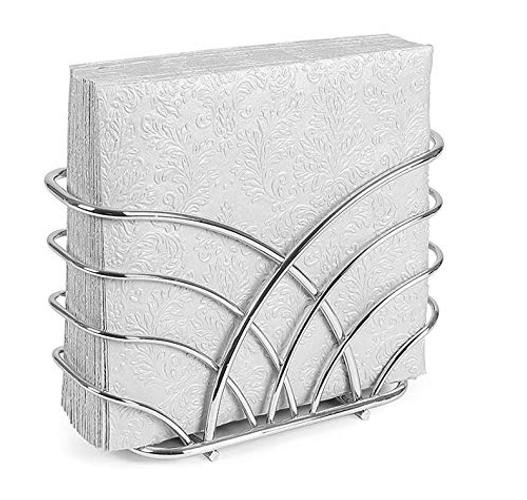 Silver Napkin Holder - Stainless Steel Napkin Holders for Tables Modern