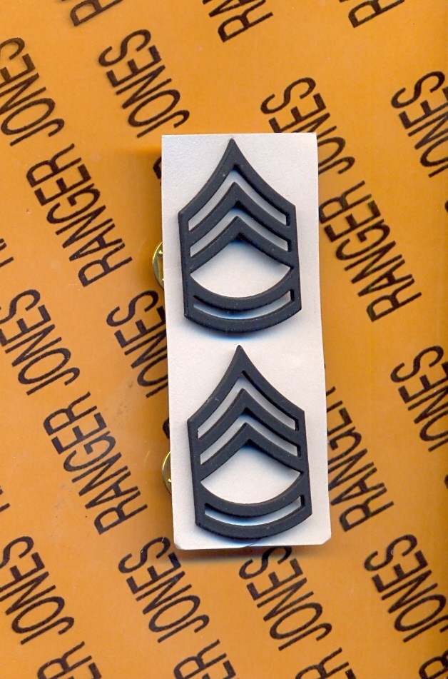US Army SFC Sergeant First Class E-7 Duty Uniform rank badge set pair c/b