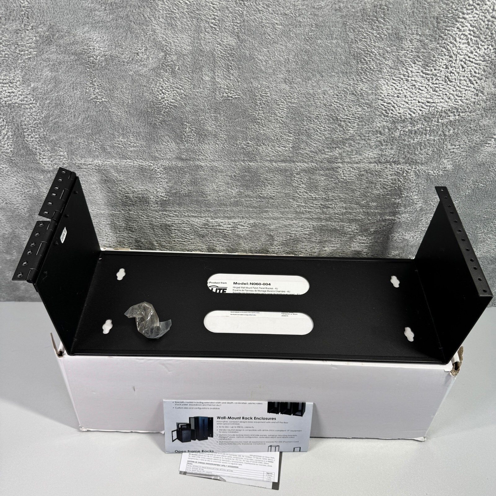 Tripp-Lite N060-004 Hinged Wall Mount Patch Panel Bracket-4U CN7714