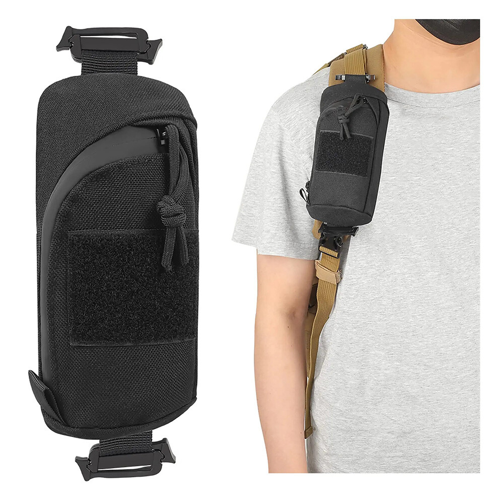 Tactical Military EDC Bag Shoulder Strap Pack Compact Hiking Molle Pouch Black