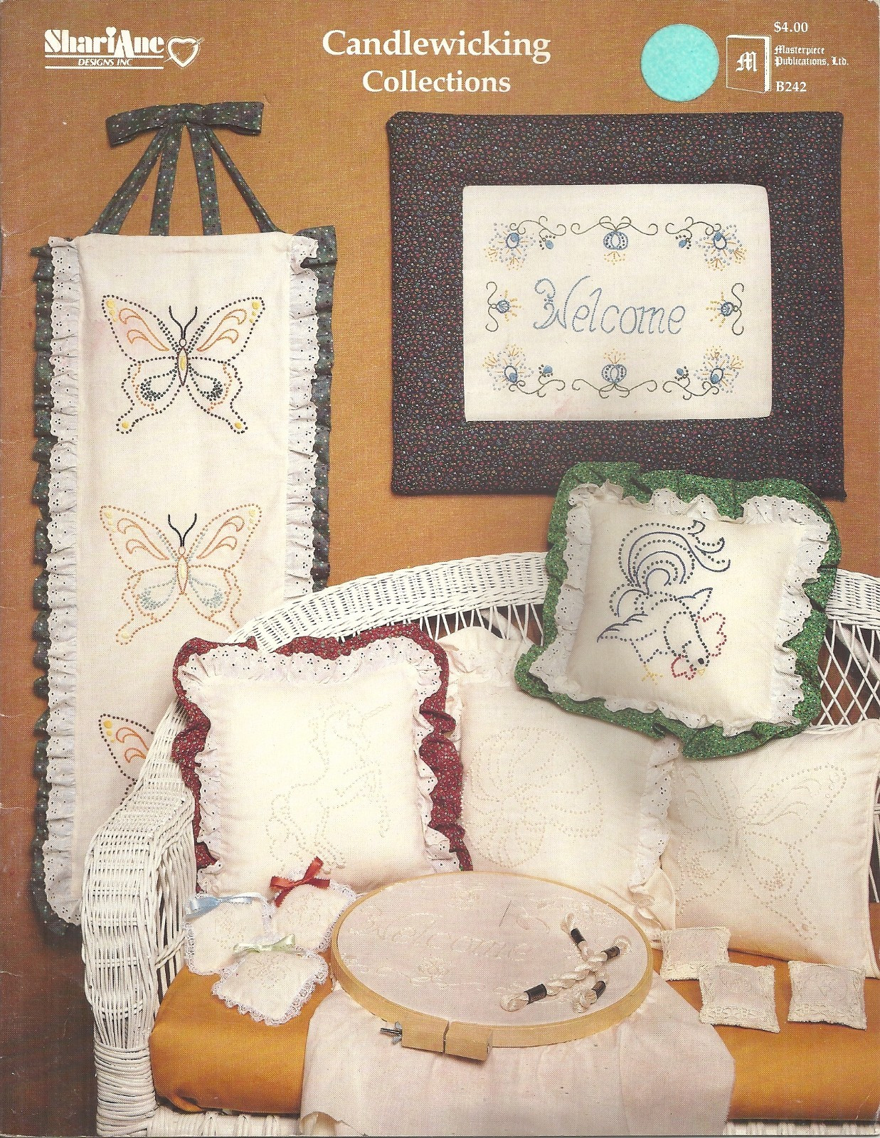 SHARIANE DESIGNS CANDLEWICKING COLLECTIONS LEAFLET #242 ©1982