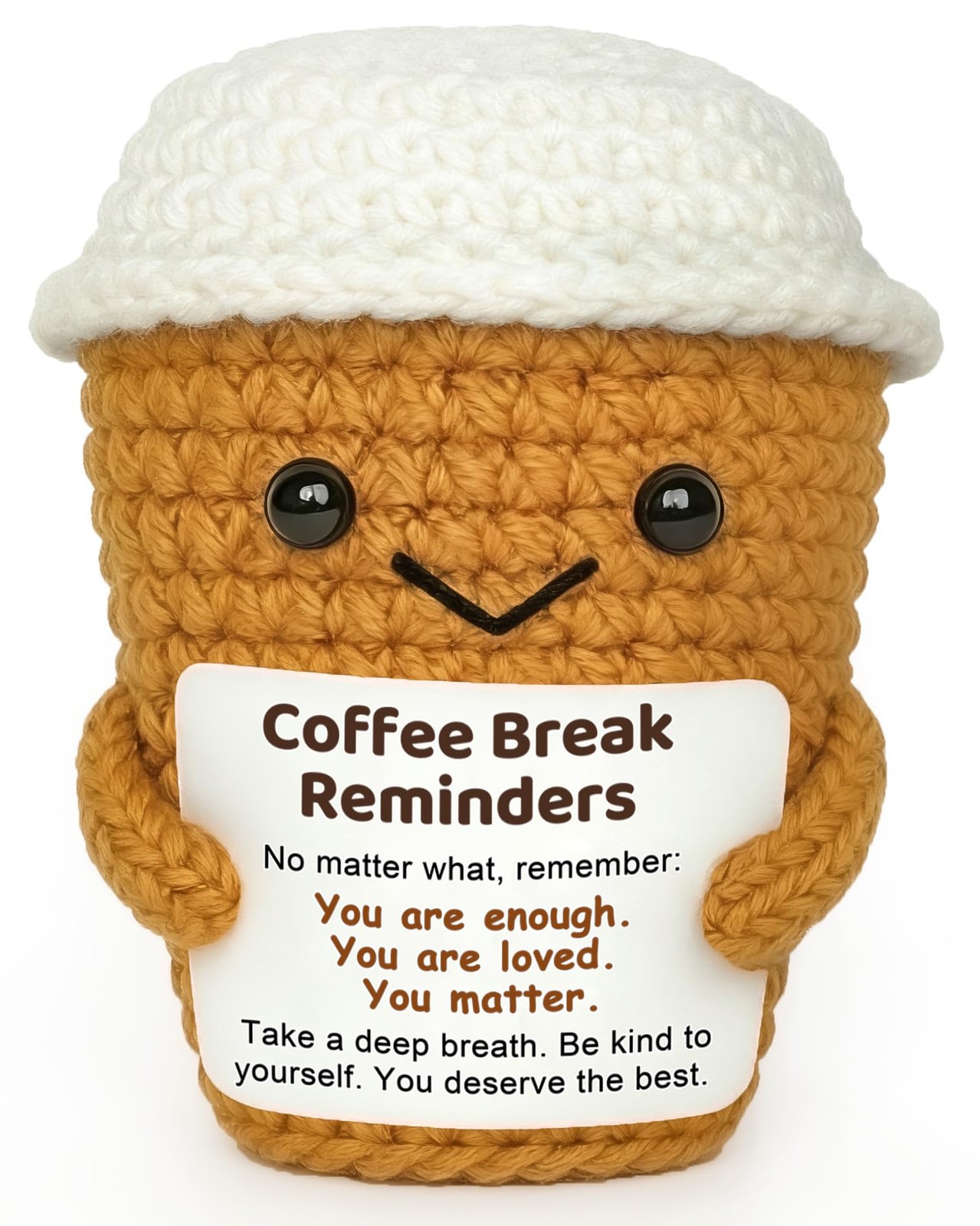 Coffee Lovers Birthday Gifts for Women Men, Positive Animals Small, Brown
