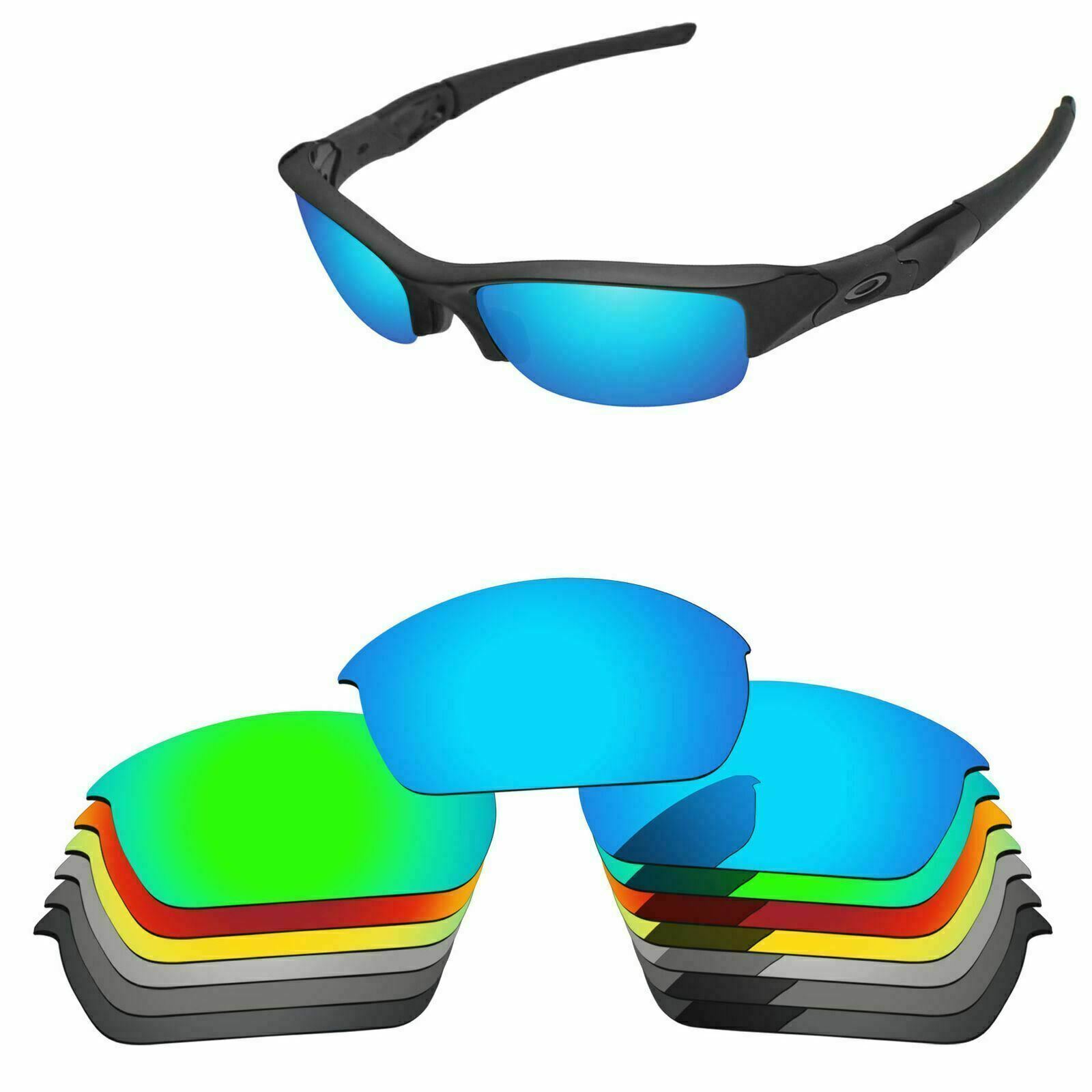 Lenslog Polarized Replacement Lenses For-Oakley Flak Jacket Multi-Options