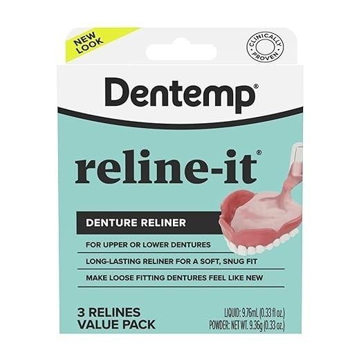 Dentemp Denture Reline Kit Value Pack - Advanced Formula It Denture...