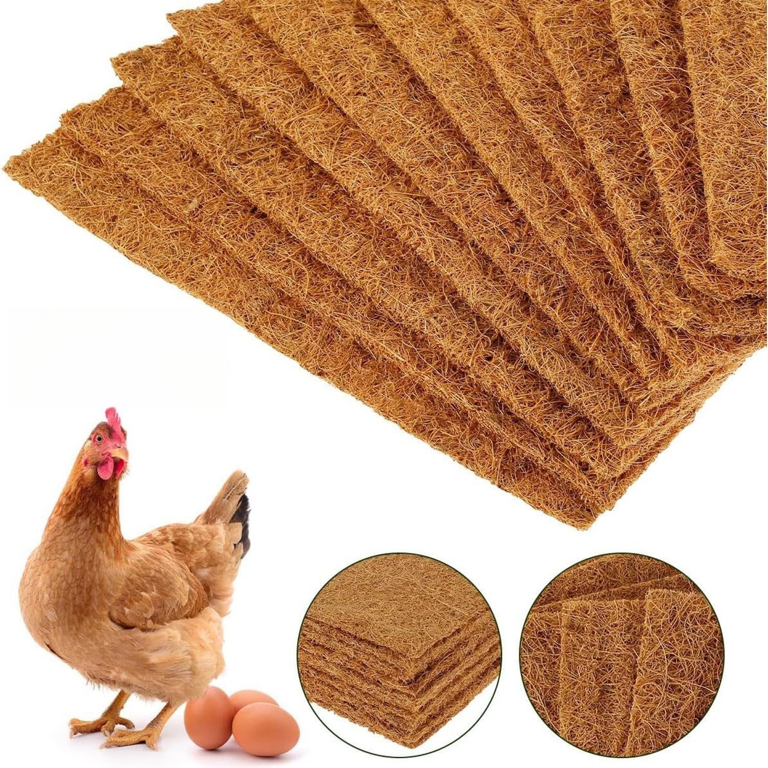 2 Pack Nest Box Pads Laying Hen Nesting Pads Brooder Pads Liners Excelsior Ch...