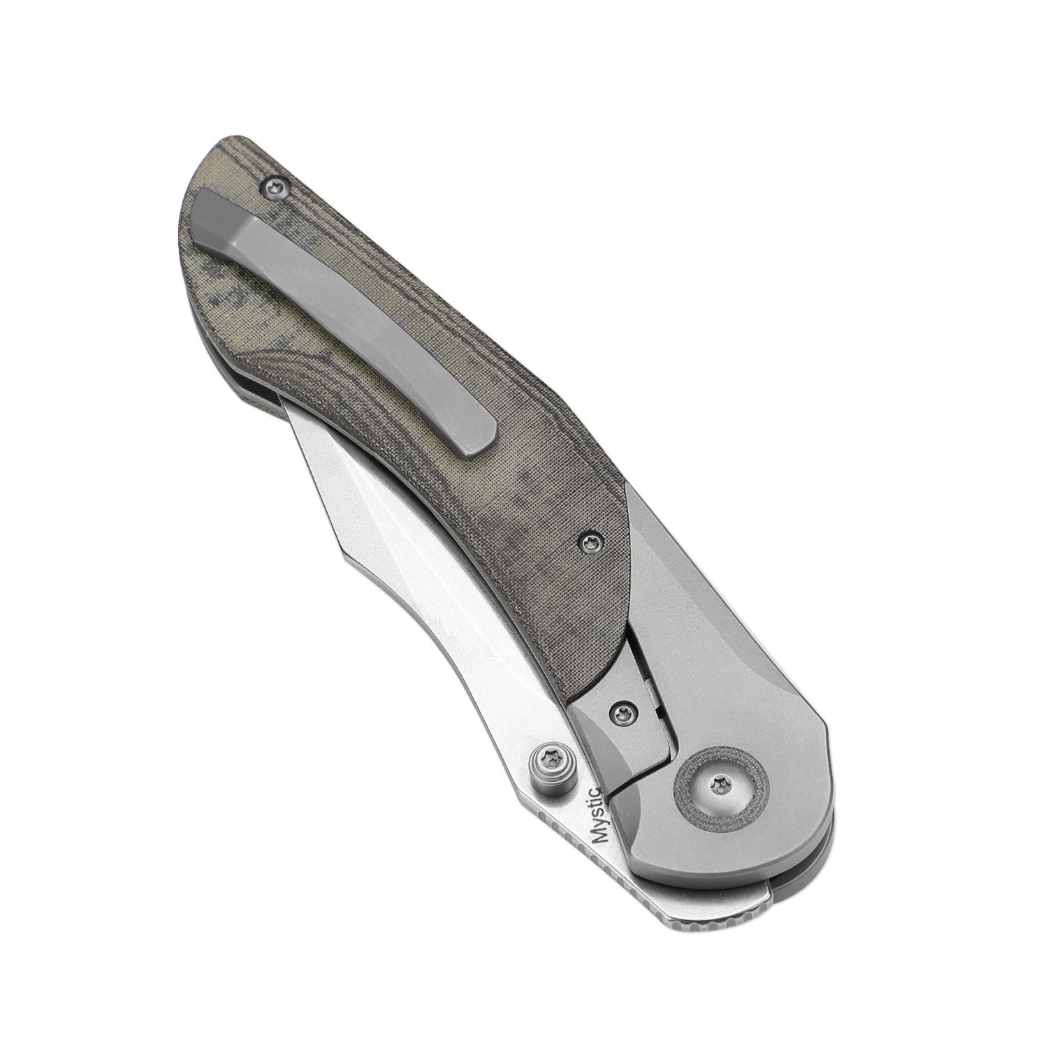 Kizer Mystic EDC Folding Pocket Knife Rex45 Blade Titanium & Micarta Handle