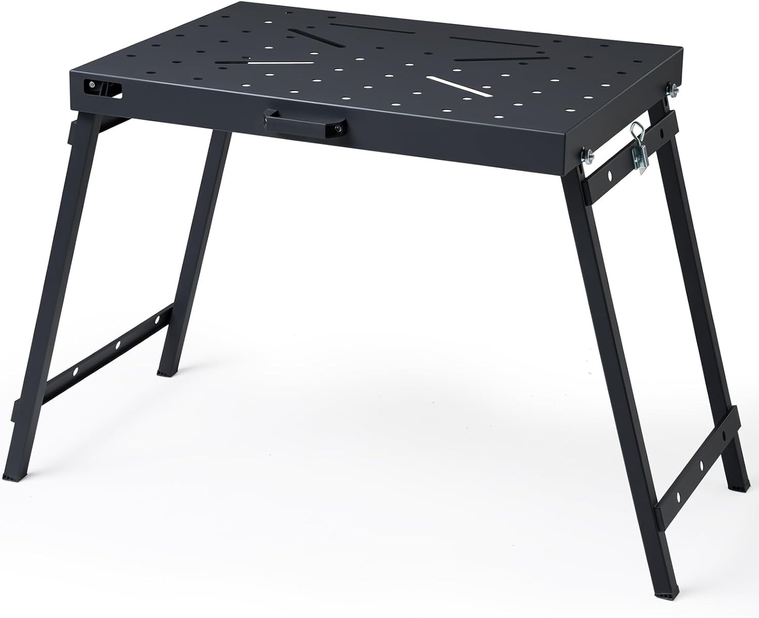 Versatile Foldable Welding Table with 1000LBS Capacity & Tool Slots - Lacquered