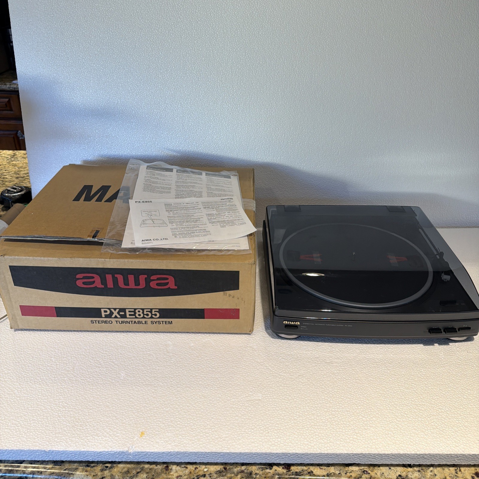 Aiwa PX-E855 Stereo Turntable  System -Manual