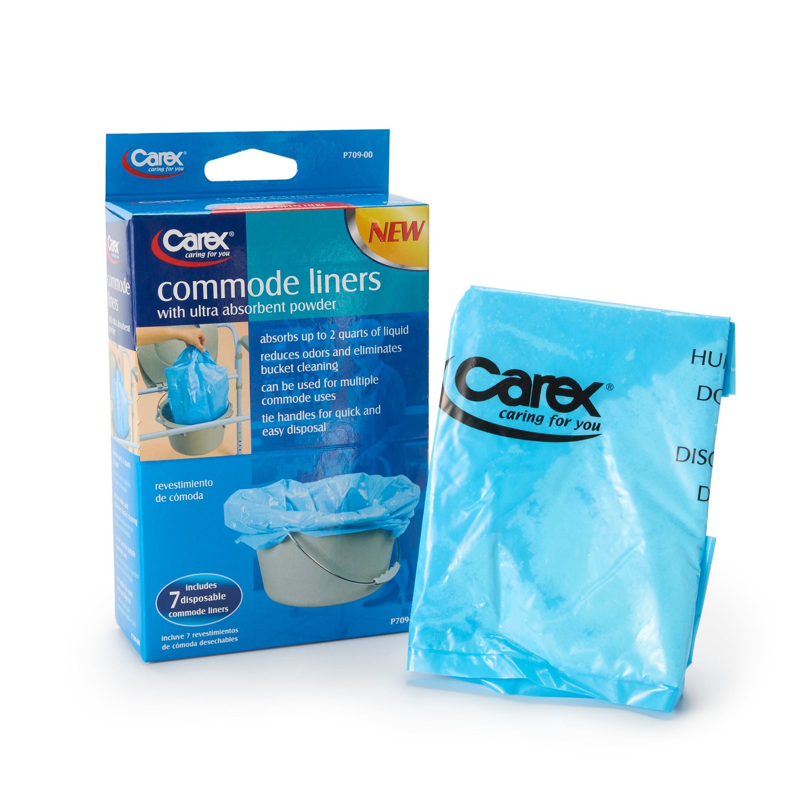 Carex Commode Liner 7  Ct