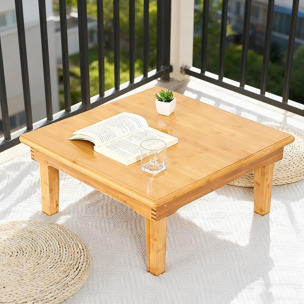 Folding Table, Japanese-Style Household Square Bamboo Tables, Computer Table, De