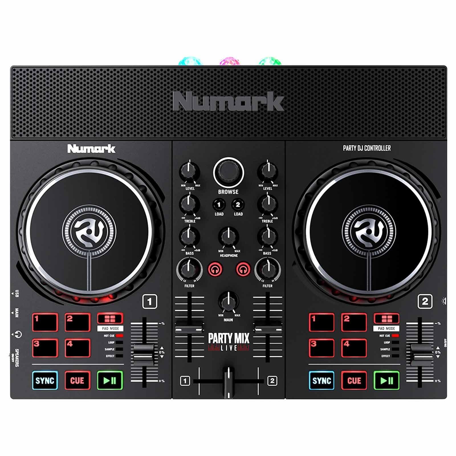 Numark Party Mix Live Built In Light Show & Speakers DJ Controller w Case