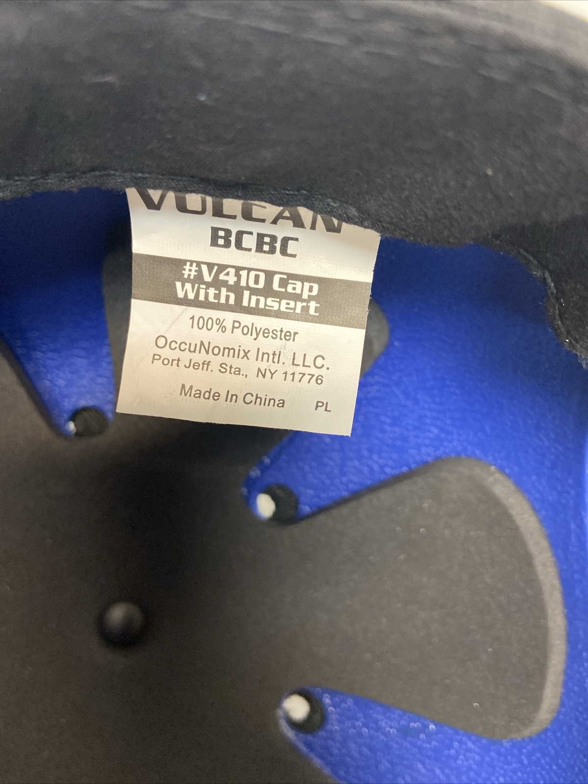 Vulcan V400 Hat Insert with Bump Baseball Cap Insert