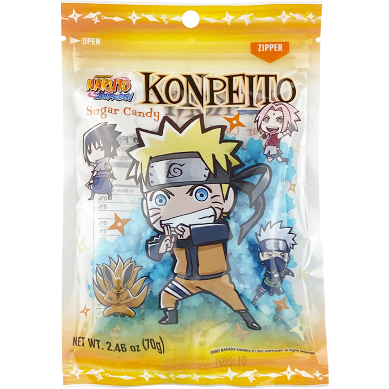 AFG Konpeito Naruto Shippuden Sugar Candy Sakura Japan Pineapple Cider 2.46 oz
