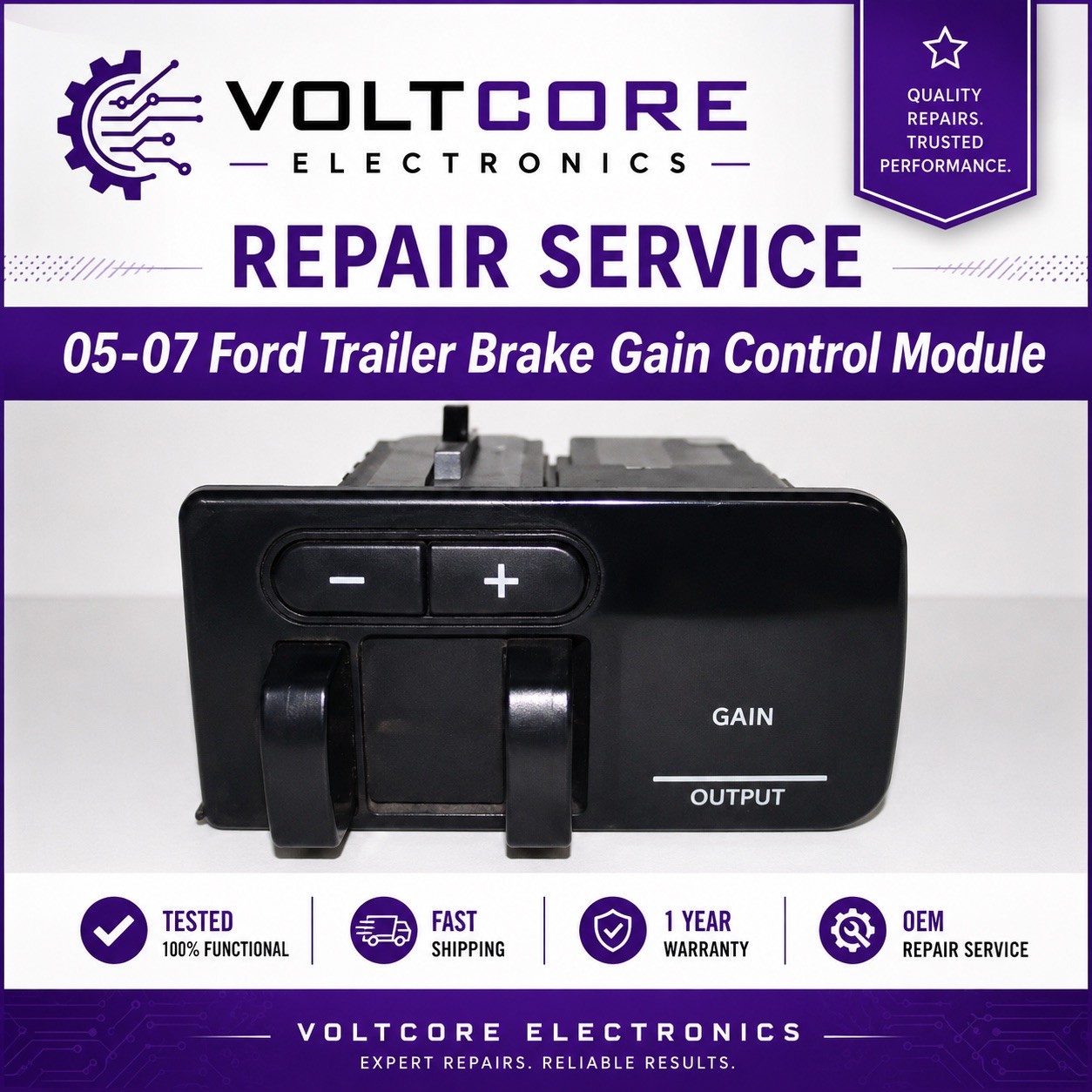 05-07 Ford F250 F350 F450 F550 Trailer Brake Gain Control Module Repair Service
