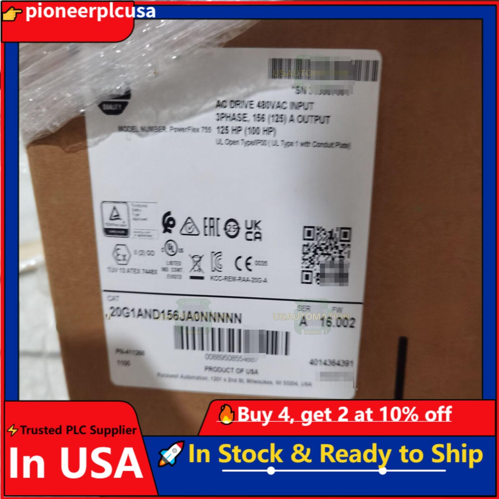 New 20G1AND156JA0NNNNN AB 20G1AND156JA0NNNN Fast Shipping 1PCS US Free Tax